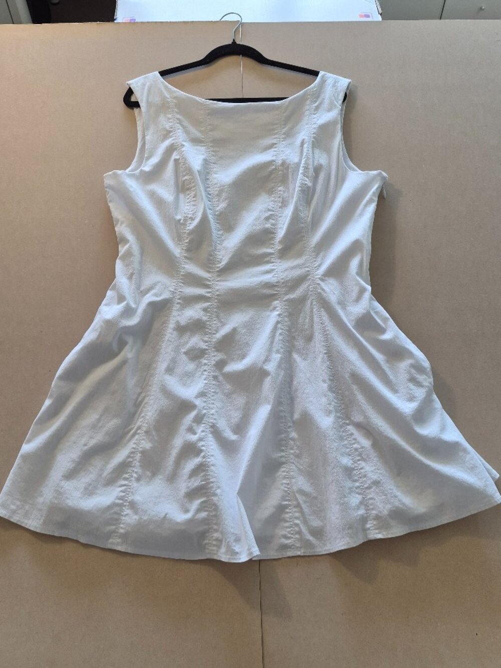 Abercrombie & Fitch White Fit & Flare Dress Womens XXL Sleeveless Open Back